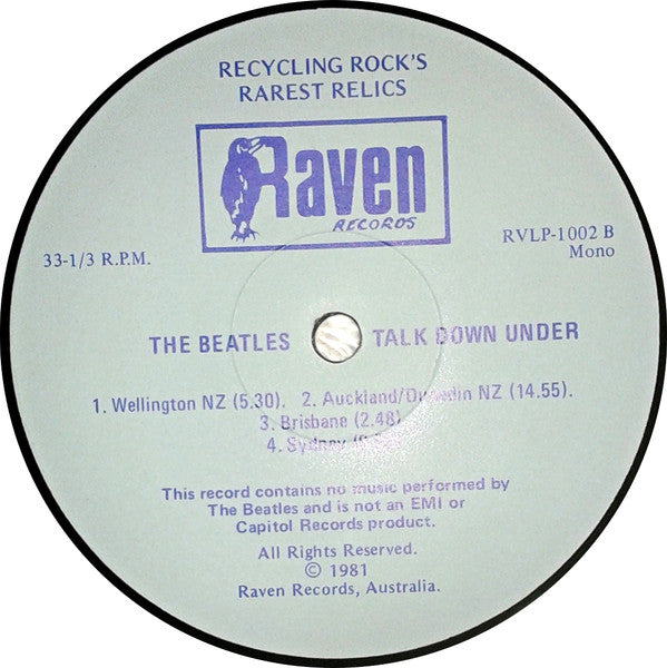 The Beatles : Talk Downunder (LP, Mono)