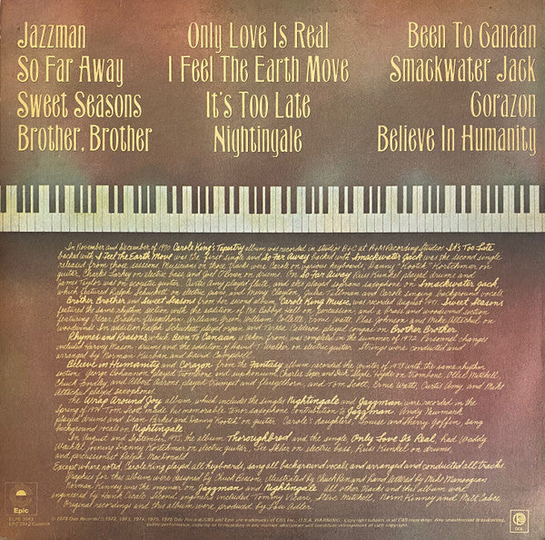 Carole King : Her Greatest Hits - Songs Of Long Ago (LP, Comp)