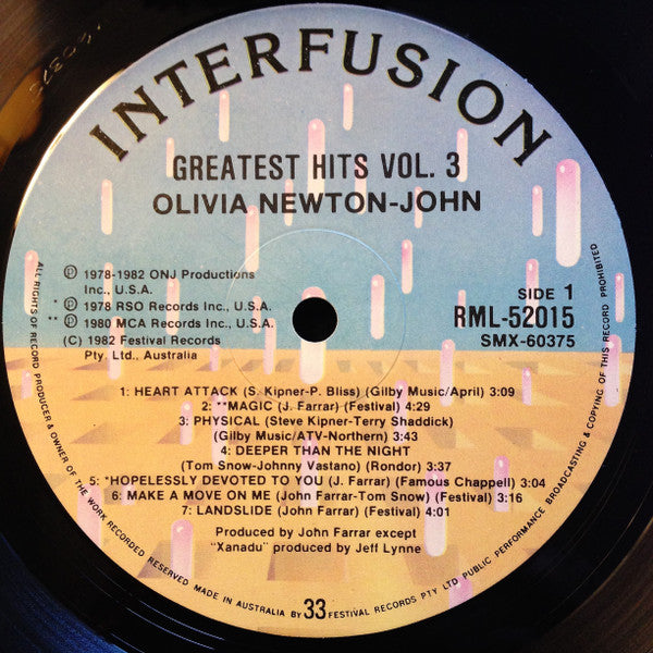 Olivia Newton-John : Olivia's Greatest Hits Vol. 3 (LP, Comp, Gat)