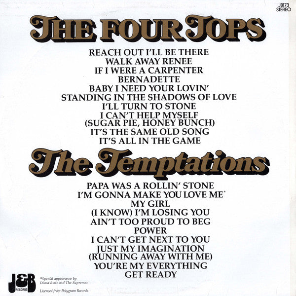 The Temptations, Four Tops : 20 Greatest Hits (LP, Comp)