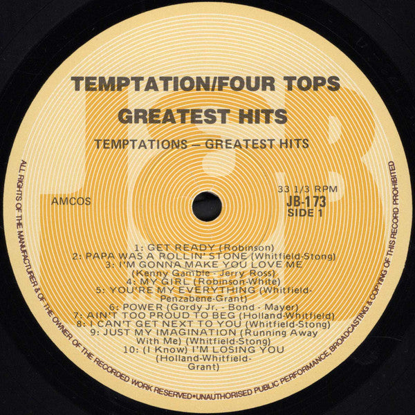 The Temptations, Four Tops : 20 Greatest Hits (LP, Comp)