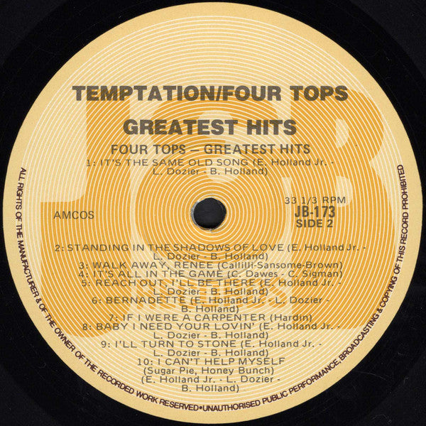 The Temptations, Four Tops : 20 Greatest Hits (LP, Comp)