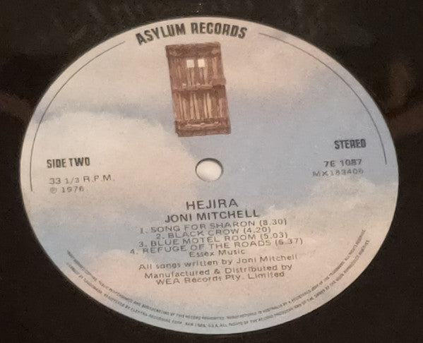 Joni Mitchell : Hejira (LP, Album, Gat)