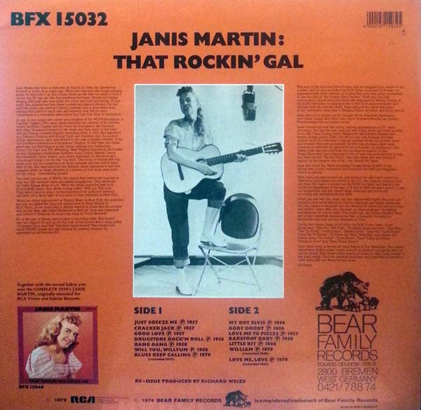 Janis Martin (2) : That Rockin' Gal (LP, Comp, RE)