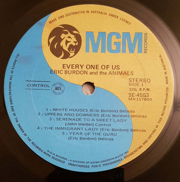 Eric Burdon & The Animals : Every One Of Us (LP, Album)