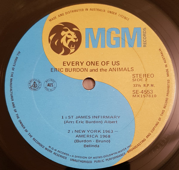 Eric Burdon & The Animals : Every One Of Us (LP, Album)