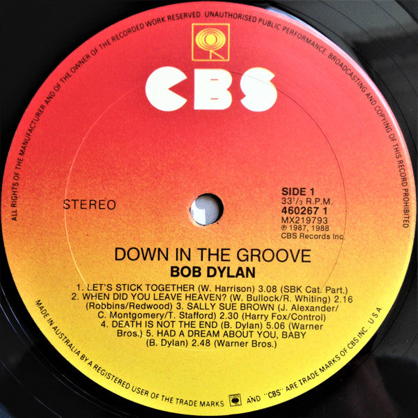 Bob Dylan : Down In The Groove (LP, Album)
