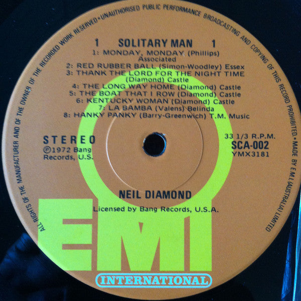 Neil Diamond : Solitary Man (LP, Comp, Gat)