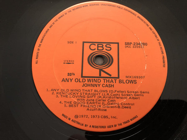 Johnny Cash : Any Old Wind That Blows (LP, Album)