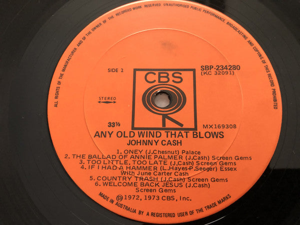Johnny Cash : Any Old Wind That Blows (LP, Album)