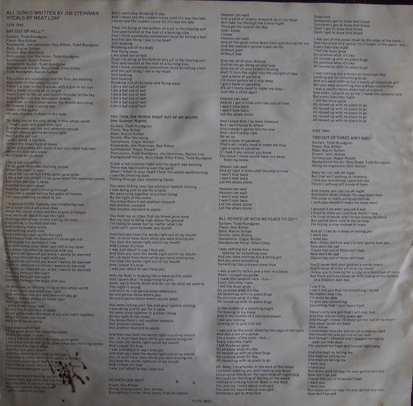 Meat Loaf : Bat Out Of Hell (LP, Album, RE)