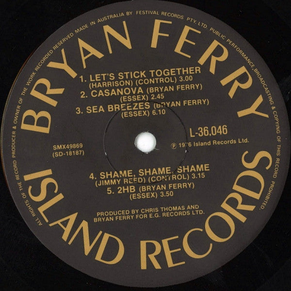 Bryan Ferry : Let's Stick Together (LP, Album)