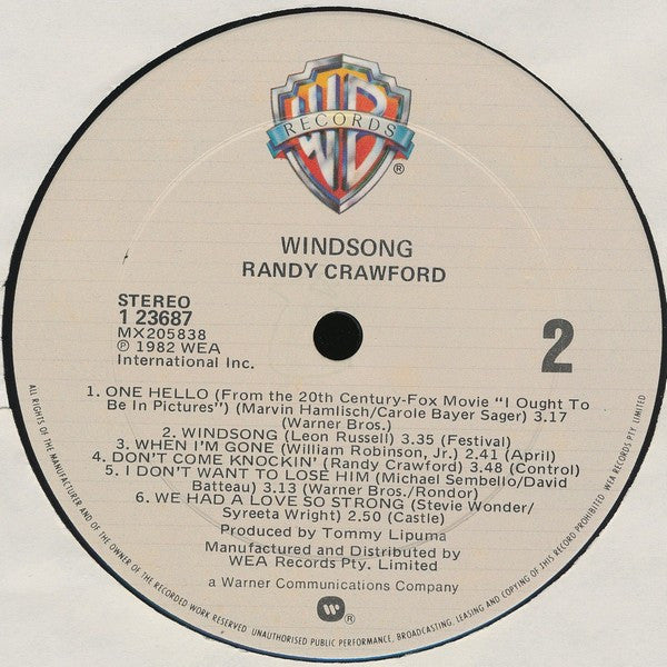 Randy Crawford : Windsong (LP, Album)