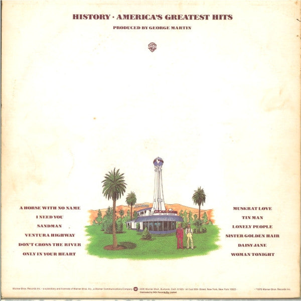 America (2) : History · America's Greatest Hits (LP, Comp, RE)