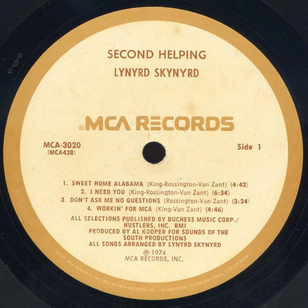 Lynyrd Skynyrd : Second Helping (LP, Album, RE, RP, Pin)