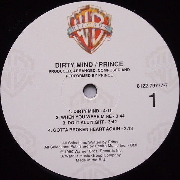 Prince : Dirty Mind (LP, Album, RE, 180)