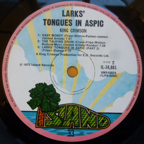 King Crimson : Larks' Tongues In Aspic (LP, Album)