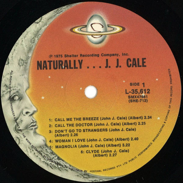 J.J. Cale : Naturally (LP, Album, RE)