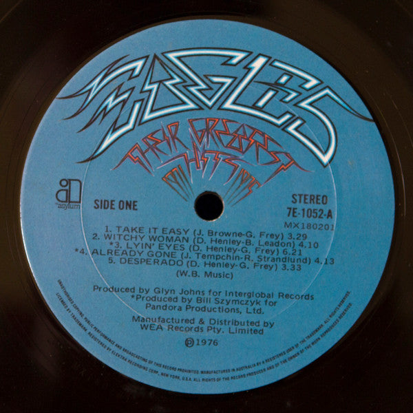 Eagles : Their Greatest Hits 1971-1975 (LP, Album, Comp, RE, Emb)