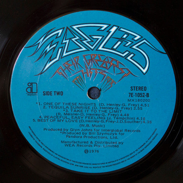 Eagles : Their Greatest Hits 1971-1975 (LP, Album, Comp, RE, Emb)