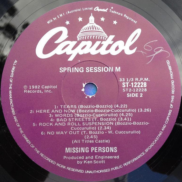 Missing Persons : Spring Session M (LP, Album)
