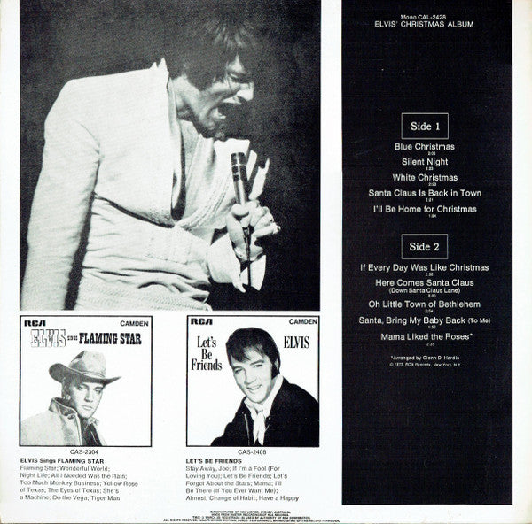 Elvis Presley : Elvis' Christmas Album (LP, Album, Mono)