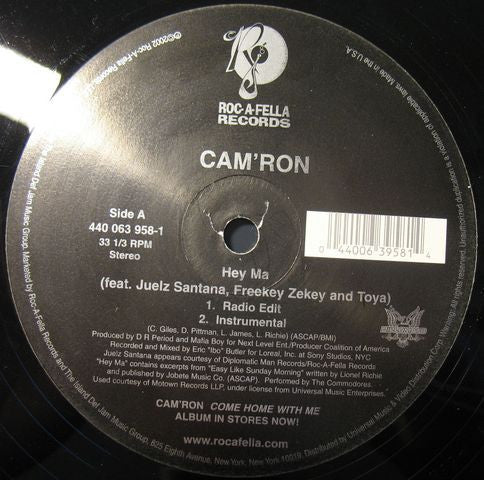 Cam'ron : Hey Ma / Boy Boy (12")