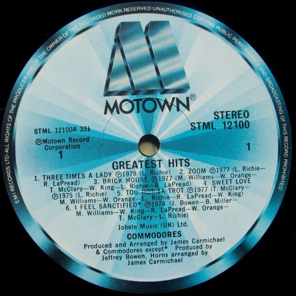 Commodores : Greatest Hits (LP, Comp)