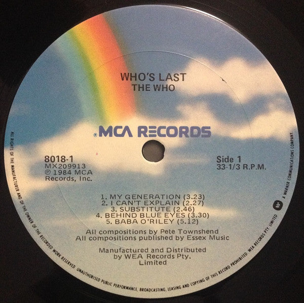 The Who : Who's Last (2xLP, Album)