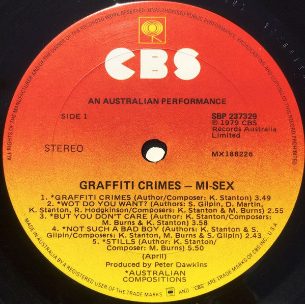 Mi-Sex : Graffiti Crimes (LP, Album)