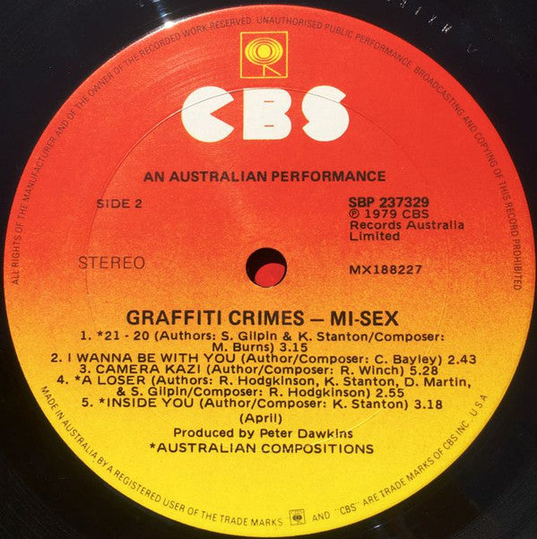 Mi-Sex : Graffiti Crimes (LP, Album)