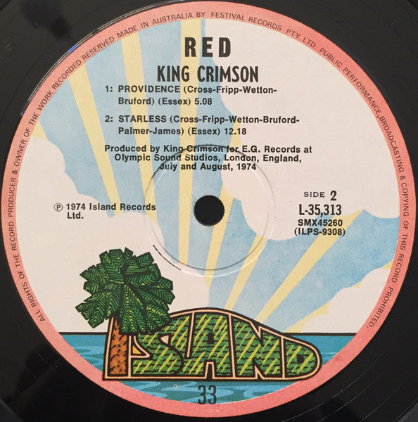 King Crimson : Red (LP, Album)