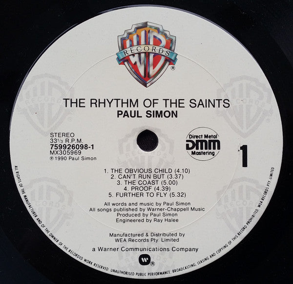 Paul Simon : The Rhythm Of The Saints (LP, Album)