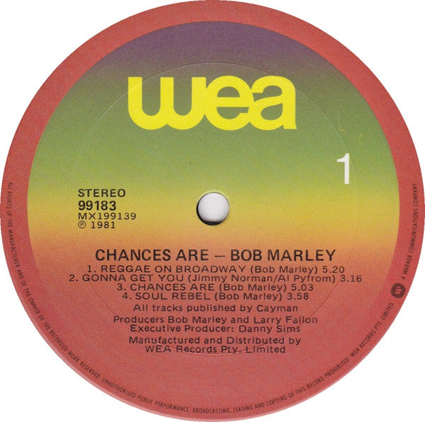 Bob Marley : Chances Are (LP, Album)