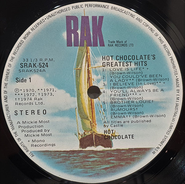 Hot Chocolate : XIV Greatest Hits (LP, Comp)