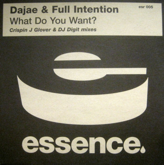 Dajae* & Full Intention : What Do You Want? (Crispin J Glover & DJ Digit Mixes) (12")