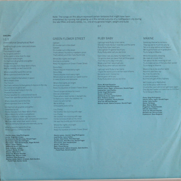 Donald Fagen : The Nightfly (LP, Album)