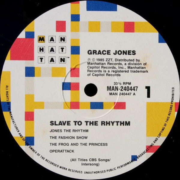 Grace Jones : Slave To The Rhythm (LP, Album)