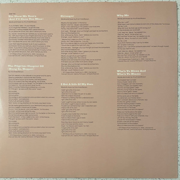 Kris Kristofferson : Songs Of Kristofferson (LP, Comp)