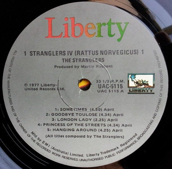 The Stranglers : Stranglers IV (Rattus Norvegicus) (LP, Album, RE)