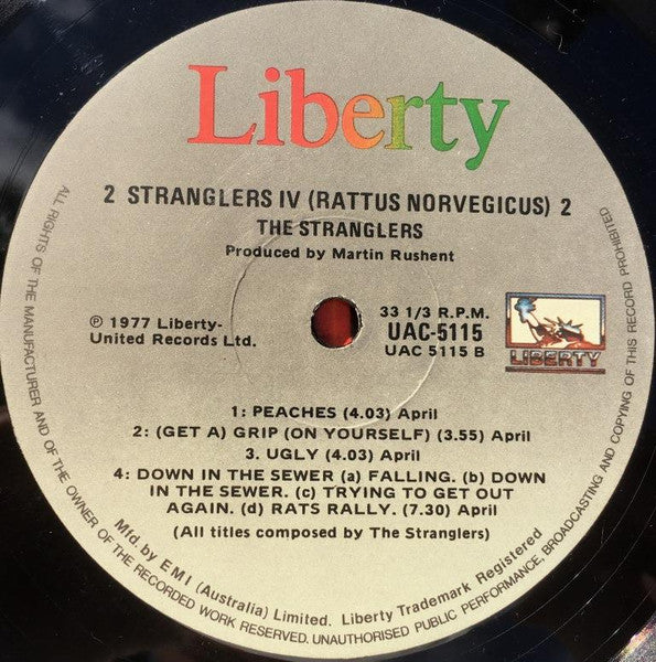 The Stranglers : Stranglers IV (Rattus Norvegicus) (LP, Album, RE)