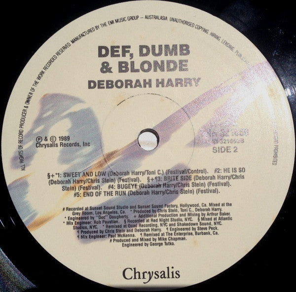 Deborah Harry : Def, Dumb & Blonde (LP, Album)
