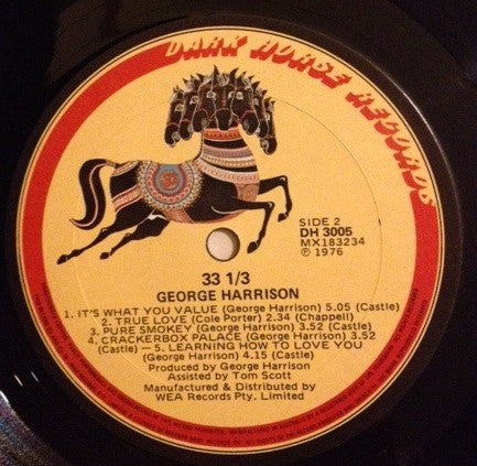 George Harrison : Thirty Three & 1/3 (LP, Album)