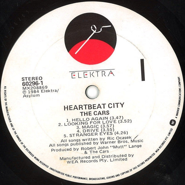 The Cars : Heartbeat City (LP, Album, RE)