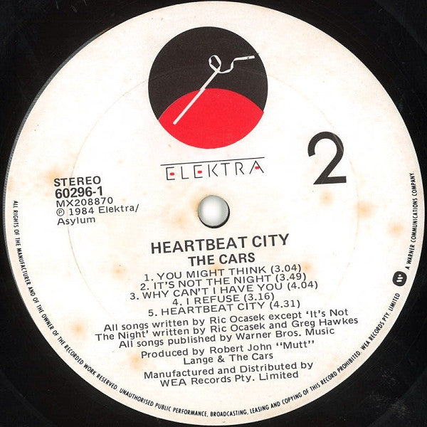 The Cars : Heartbeat City (LP, Album, RE)