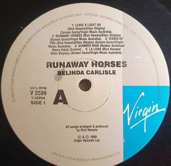 Belinda Carlisle : Runaway Horses (LP, Album)
