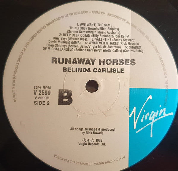 Belinda Carlisle : Runaway Horses (LP, Album)