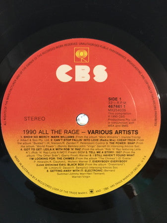Various : 1990 All The Rage (LP, Comp)
