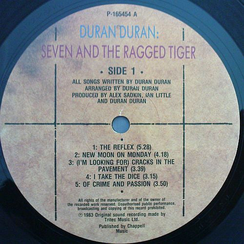 Duran Duran : Seven And The Ragged Tiger (LP, Album)