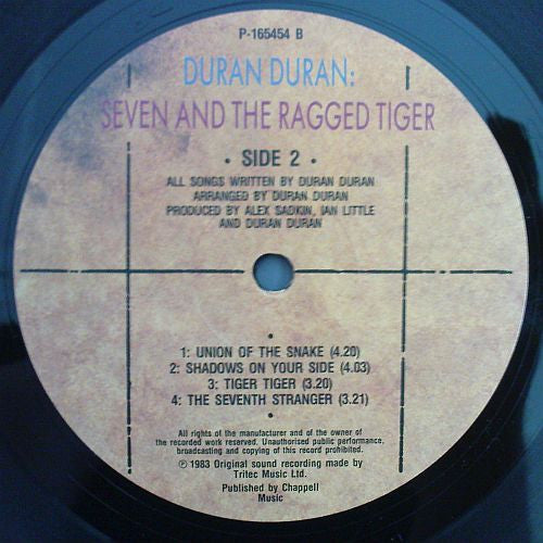 Duran Duran : Seven And The Ragged Tiger (LP, Album)